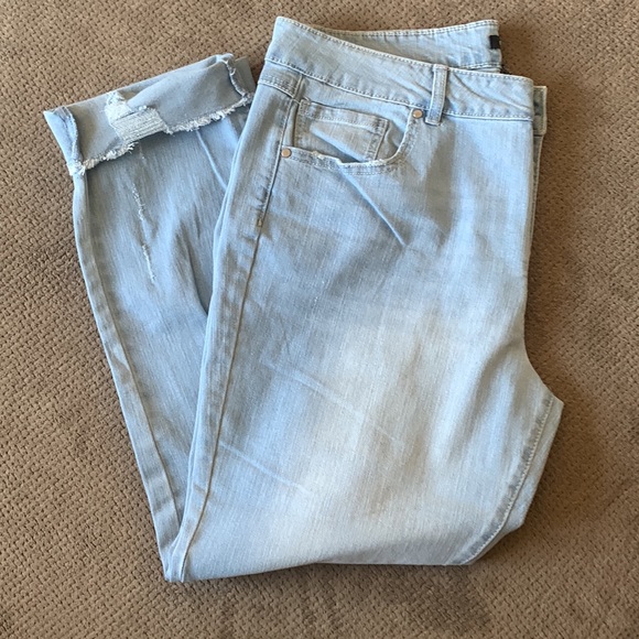 d.jeans Recycled Denim High Waist Cuffed Girlfriend Ankle Size 16 NWT - Picture 2 of 14